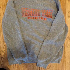 Virginia Tech Hokies Men's Long Sleeve Crewneck Size Small Gray Sweatshirt